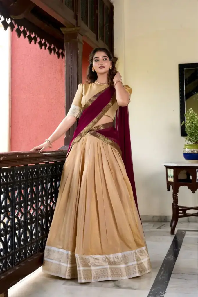 Heritage redefined in this Kanchipuram lehenga choli