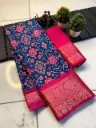 Beautiful Soft Dola Jacquard sarees with nice floral design