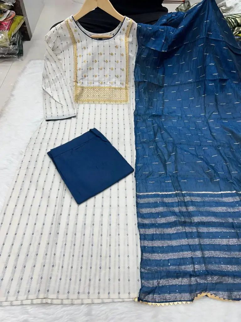 New Designers Kurti Pent Dupatta Set