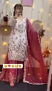Designer Party Wear Look Heavy Faux Georgette Top Plazzo & Dupatta Set