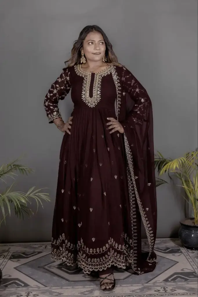 3 PIECE GOWN WITH BEAUTIFUL DUPATTA AND BOTTOM
