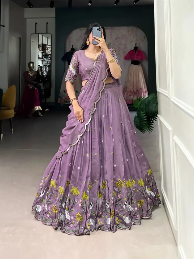 Lehenga (Stitched) Lavender love, bridesmaid glow