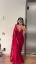 Beautiful Designer Saree on Faux Georgette Febric with Thred & Sequence work and Blouse on also Faux Georgette Febric With Thred & Sequence work