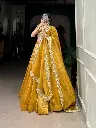 "Goldie vibes for golden moments" Lehenga(Stitched) Lehenga Fabric:Star Satin Lehenga work : Plain