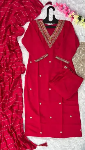New Designers Kurti Pent Dupatta Set