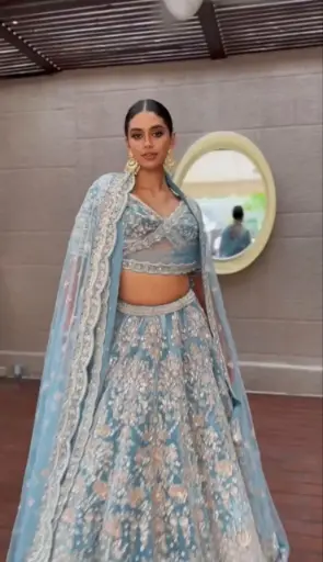 Fox Georgette Sequins Embroidered Work Lehenga