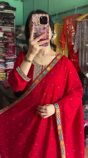 Launching Exclusively Festive & Party Wear Heavy Chinon Silk With Heavy Embroidery Work 