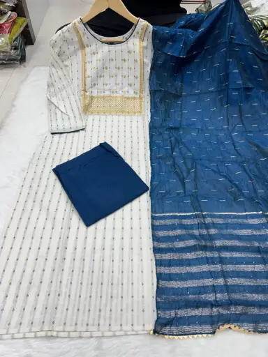 New Designers Kurti Pent Dupatta Set