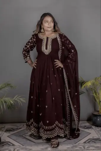 3 PIECE GOWN WITH BEAUTIFUL DUPATTA AND BOTTOM
